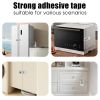 Picture of 2 Pack Fridge Locks with Self Adhesive, Refrigerator Latch for Kids, Toddlers and Children, Child & Baby Proofing Freezer Door Lock for, Cabinets and Drawers, Oven, Windows