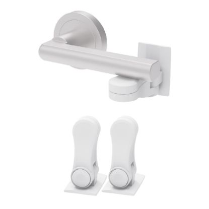 Picture of Inaya Child Proof Door Lever Lock, Baby Proofing Door Handle Lock, Minimalist Design, 3M Adhesive & No DrillingNeed, Child Safety Door Handle Locks (2 Pack)
