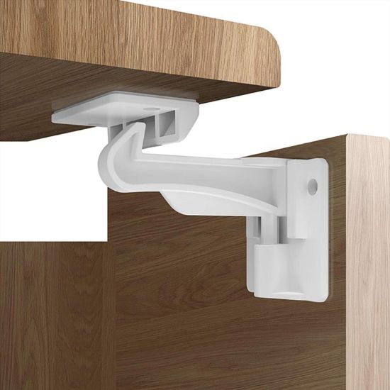 Picture of 6 Pack Upgraded Invisible Baby Proofing Cabinet Latch Locks - No Drilling or Tools Required, Children Proof Cupboard Drawers Latches, Works with Most Cabinets and Drawers - Adhesive Easy Installation