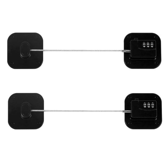 Picture of Himake Refrigerator Lock, Combination Lock for Refrigerator Cabinets, Drawers, Heavy Duty Fridge Lock, Easy Install No Keys Needed (Black-2Pack)
