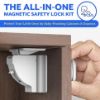 Picture of Magnetic Cabinet Locks for Babies (20 Pack Locks with 3 Keys), Eco Baby Baby Proofing Cabinet Locks, Child Locks for Cabinets Drawers Doors, Easy Installation No Tools Required