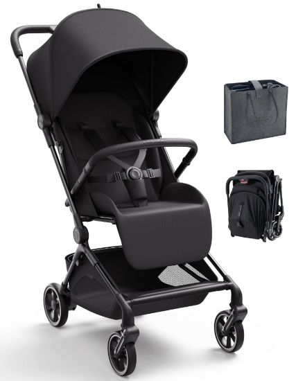 Picture of Momcozy TuckGo Lightweight Travel Stroller, One Click Fold for Toddlers 6M-3Y, 33L Bottom Storage, Compact Easier Air Travel, Travel Bag Included, 3-Position Recline, UPF 50+ Canopy, 5-Point Harness