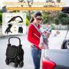 Picture of BABY JOY Lightweight Baby Stroller, Compact Travel Stroller for Airplane, Infant Toddler Stroller w/Adjustable Backrest & Canopy, Storage Basket, Self Standing Gravity Fold, Aluminium Frame (Black)