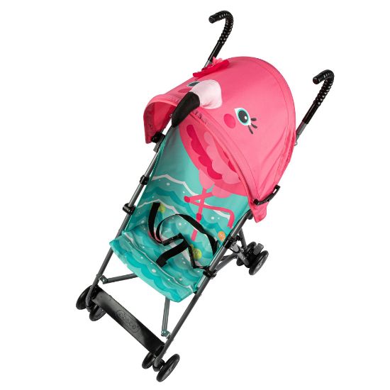Picture of Cosco Character Umbrella Stroller, Easy to Store Anywhere with its Compact Umbrella fold, Pink Flamingo