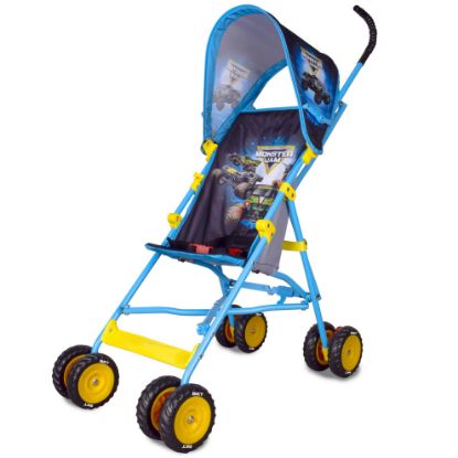 Picture of Monster Jam Official Umbrella Stroller with Canopy, Lightweight Easy Fold Compact Toddler and Baby 3D Stroller for Travel