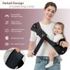 Picture of MISSWISDOM Toddler Sling Carrier, Toddler Carrier Sling, Baby Carriers Hip Carriers with Backrest, Lightweight Travel-Friendly Baby Slings Carriers, Black