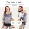 Picture of Beco Toddler Carrier (20-60 lbs) with Breathable 3D Mesh & Extra Wide Seat - Front-Carry & Backpack Style - Lightweight Sling Carrier for Children from 18months - Cool Dark Grey
