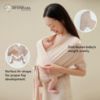Picture of Konny Baby Carrier Flex AirMesh with Head Support - Adjustable, Easy to Wear, Hands-Free Breathable Baby Wrap Sling, Perfect for Newborn Babies Essentials up to 44 lbs (XS-XL) - Beige