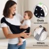 Picture of Baby Sling Carrier Newborn to Toddler, Lightweight Baby Carrier Sling, Baby Wrap Sling, Baby Hip Seat Carrier for Toddler Sling, Baby Holder Carrier, Nursing Sling, Carrying 8-35 lbs, (Black)