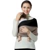 Picture of Shiaon Baby Wrap Carrier, Lightweight Baby Wearing Wraps for Newborn and Infant, Soft Swaddle Holder Carrier, Cozy Baby Sling 7-35 lbs Black+Brown