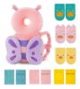 Picture of JunNeng Toddler Baby Head Protector Backpack for Toddler Walker with Knee Pads&Anti-Slip Socks, Butterfly