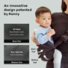Picture of Konny Baby Carrier Hip Seat, Dual Support IHDI Certified with Two Safety Pads, Adjustable Wraps Sling Wearable One Size Fits All, Baby Essentials for 6 to 48 Months up to 44 lbs -Charcoal