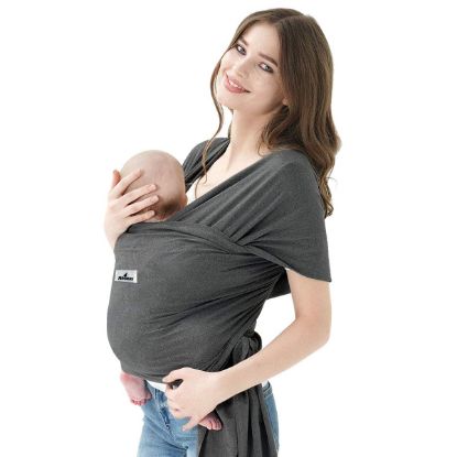 Picture of Baby Wraps Carrier, Jeroray Baby Carrier,Hands Free Infant Carrier, Lightweight,Breathable,Softness,Heather Grey