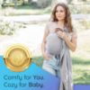 Picture of Ring Sling Baby Carrier - USA Lab Tested, Natural Cotton Muslin, Breathable & Ergonomic Ring Sling Grey