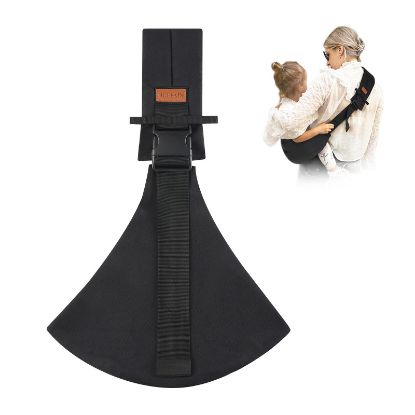 Picture of Baby Sling Carrier for Infants and Toddlers 6-36 Months (10-30 lbs), Lightweight & Breathable Cotton Hip Shoulder Carrier-Adjustable, Easy-to-Wear Side & Front Carry Toddler Sling (Black)