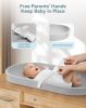 Picture of COMOMY Baby Changing Pad for Dresser - Wipeable Changing Pad with Restraining Belt, Waterproof, Soft, Lightweight and Portable, Easy to Clean for On The Go Diaper Change, Light Grey