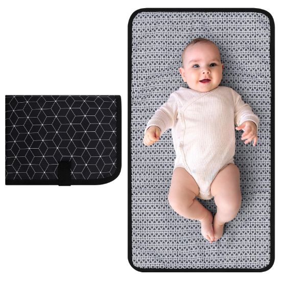 Picture of Accmor Portable Diaper Changing Pad, Waterproof Baby Changing Mat, Foldable Portable Travel Changing Pads for Baby, Black