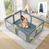 Picture of Foldable Baby Playpen - 71"59" Collapsible Play Pen for Babies and Toddlers - Indoor Outdoor Foldable Play Yard with 4 Handles - Folding Baby Playpen with Bag Portable Travel Play Yard