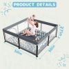 Picture of TOREVSIOR Foldable Baby Playpen with Mat, 50"50" Collapsible Play Pen for Babies and Toddlers, Indoor & Outdoor Kids Safety Play Pen, Portable Play Yard, Foldable Baby Playpen with 50 Ocean Balls
