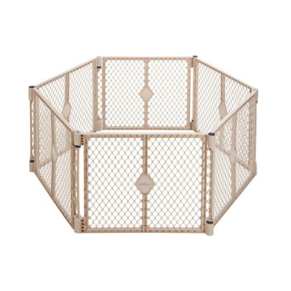 Picture of Toddleroo by North States - Superyard Baby Play Yard: Freestanding 6-Panel Baby Playpen - Indoor or Outdoor Use - Made in USA - Encloses Up to 18.5 Square Feet - 26 Inches Tall - Sand