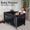 Picture of Pamo Babe 4 in 1 Baby Playards with Bassinet & Changing Table, Portable Crib Breathable Mesh and Toy Mobile