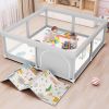 Picture of Baby Playpen with Mat 50x50 Inch, Play Pen for Babies and Toddlers with Gate, Baby Fence Sturdy Safety Playpen, Indoor & Outdoor Kids Activity Center