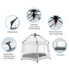 Picture of Bend River Baby Playpen with Canopy, Portable Baby Beach Tent, Toddler Play Yard Indoor and Outdoor, Foldable Mosquito Net for Infant - Light Grey