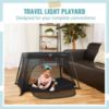 Picture of Dream On Me Travel Light Baby Playard with Zipper Access Door, Breathable Mesh Sides with Soft Comfortable Mattress, Easy Fold Design with Travel Carry Bag, Compact Space Saving Design - Black