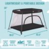 Picture of Dream On Me Travel Light Baby Playard with Zipper Access Door, Breathable Mesh Sides with Soft Comfortable Mattress, Easy Fold Design with Travel Carry Bag, Compact Space Saving Design - Black