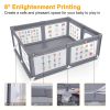 Picture of Voovc Premium Baby Playpen with Mat, 71x60 Inches Extra Large Playpen for Babies and Toddlers, Indoor & Outdoor Activity Center, Safety Baby Play Pen with Gate Prints