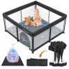 Picture of Taleco Gear Foldable Baby Play Pen with Mat, 50''x50'' Playpen for Babies and Toddlers, Playpen for Baby with Gate, Breathable,Foldable Travel Play Pen with 50 Ocean Balls