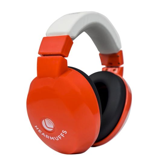 Picture of Kids HearMuffs, Red - Over-the-Ear Noise Reducing Hearing Protection for Kids - Fits kids Ages 5-10 - Safe, Adjustable & Comfortable