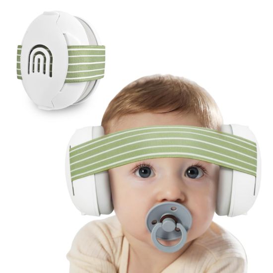 Picture of PLANTURECO Baby Ear Protection for Babies and Toddlers up to 36 Months - Noise Reduction Earmuffs - Comfortable Baby Headphones Against Hearing Damage & Improves Sleep - Green