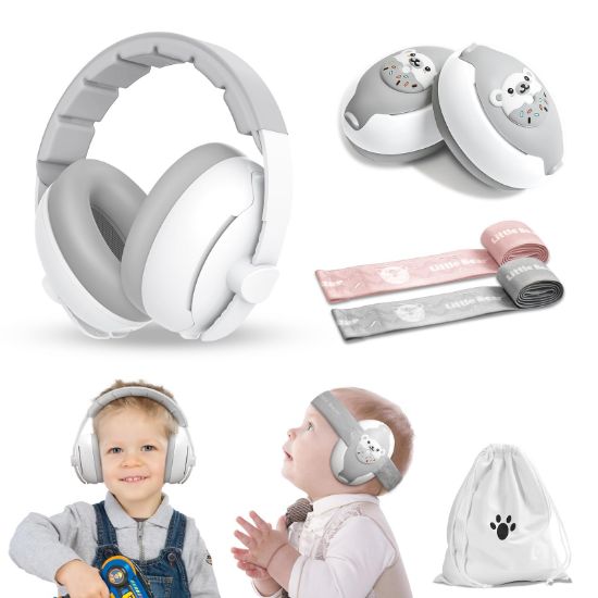 Picture of ONITOON Baby Ear Muffs, 2-in-1 Baby Noise Canceling Headphone, Hearing Protection for Babies 0-48 Months, Adjustable Headband
