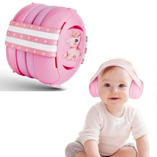 Picture of Floriogra Baby Headphones for Noise, Baby Ear Protection for Babies and Toddlers 0-36 Months - Adjustable Babies Noise Cancelling Headphones -Infant Ear Protection Earmuffs Against Hearing Damage