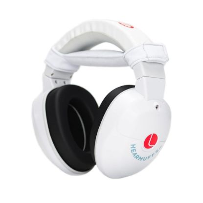 Picture of Lucid Audio HearMuffs Sounds, White - Over-the-Ear Hearing Protection for Infants & Toddlers - Includes Passive, Active & Sound Modes - Fits Children Ages 0-4 - Safe, Adjustable & Comfortable