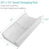 Picture of YENING Mini Changing Pad Small 23 x 13 with Washable Cover Waterproof Baby Diaper Changing Pad for Dresser Table Pad Grey