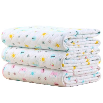 Picture of MBJERRY Waterproof Changing Pads Portable - Breathable Leak Proof Mattress Pad Protector Baby Changing Mat for Toddler, Kids Pack of 3 (M (27.5 x 19.7 Inch))