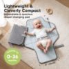 Picture of KeaBabies Portable Changing Pad for Baby, Travel - 26 x 21 Wipeable, Waterproof, Foldable Baby Diaper Changing Mat for Diaper Bag, Caddy, Car, Bed, Newborn, Compact Changer Mat Station (Classic Gray)