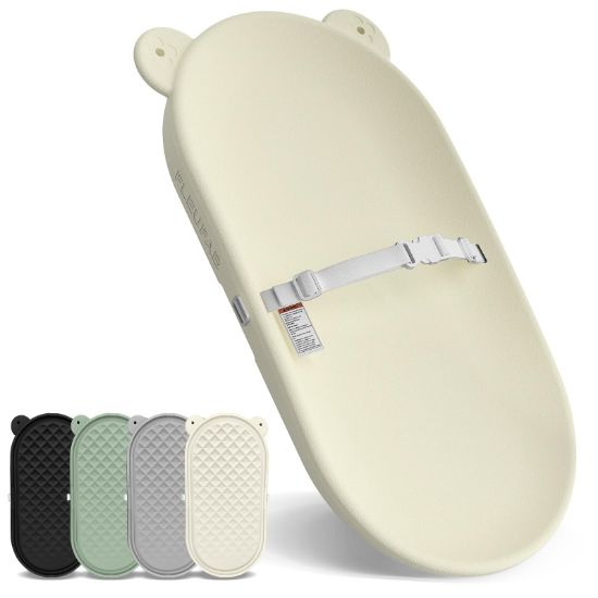 Picture of FLEUFAB Baby Changing Pad, EVA Waterproof Non-Slip Changing Table Pad with Adjustable Strap for Dresser Changing Table Nursery, Portable Diaper Changing Pad, Oat