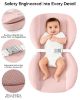 Picture of Baby Changing Pad with Waterproof & Wipe-Clean, Non-Slip PU Diaper Changing Pad, Adjustable Safety Belt, Changing Pad for Dresser, Changing Table,28"X16",Pink
