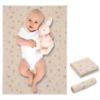 Picture of Vegan Leather Baby Changing Mat - Wipeable Portable Changing Pad, Foldable Travel Changing Mat for Baby, Newborns Toddlers Shower Gifts (Flower,20"*28")