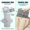 Picture of Cozira Portable Changing Pad - Waterproof Foldable Diaper Changing Pad with Wipes Pocket, Soft Travel Changing Mat for Baby, Compact & Easy to Clean Newborn Gift