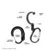 Picture of GEAR AID HEROCLIP Carabiner Clip and Hook (Small) for Purse, Stroller, and Backpack, Stealth Black