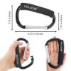 Picture of Stroller Hooks 2 Pcs Large Carabiner Clips for Hanging Diaper Bags, Purse Grocery, and Shopping Bags. Heavy Duty Universal Climbing Clips Best Mommy Accessories for Outdoor, Camping and Hiking.