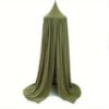 Picture of Vhaso Cotton Kids Bed Canopy, Nursery Room Baby Crib Hanging Curtain Mosquito Net Hideaway Bedding Children Reading Nook Decoration, Pastel Neutral Color for Boys & Girls (Green)