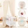 Picture of jiangcha Bed Canopy for Girls - Princess Bed Canopy - Crib Canopy for Boys and Girls Bedroom Decor, Suitable for Use in Cribs Canopy Bed Curtains (Beige)