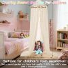 Picture of jiangcha Bed Canopy for Girls - Princess Bed Canopy - Crib Canopy for Boys and Girls Bedroom Decor, Suitable for Use in Cribs Canopy Bed Curtains (Beige)
