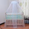 Picture of Vawolecy Universal Crib Floor Mosquito Net, Foldable Mosquito Mesh Palace Dome Baby Bed Canopy with Lace for Baby Kids Without Stand