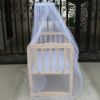 Picture of Vawolecy Universal Crib Floor Mosquito Net, Foldable Mosquito Mesh Palace Dome Baby Bed Canopy with Lace for Baby Kids Without Stand